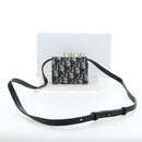 Christian Dior Trotter Canvas Shoulder Pouch Navy Silver Auth 195520V-24