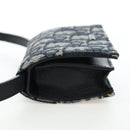 Christian Dior Trotter Canvas Shoulder Pouch Navy Silver Auth 195520V-4