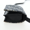 Christian Dior Trotter Canvas Shoulder Pouch Navy Silver Auth 195520V-5
