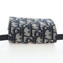Christian Dior Trotter Canvas Shoulder Pouch Navy Silver Auth 195520V-6