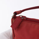 PRADA Accessory Pouch Nylon Red Silver Auth 195521A-10