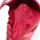 PRADA Accessory Pouch Nylon Red Silver Auth 195521A-11