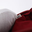PRADA Accessory Pouch Nylon Red Silver Auth 195521A-12