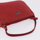 PRADA Accessory Pouch Nylon Red Silver Auth 195521A-6