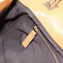 FENDI Zucca Canvas Chain Shoulder Bag Black Brown Auth 195522V-21