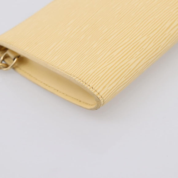 LOUIS VUITTON Epi Pochette Accessoires Pouch Vanilla M5294A LV Auth 195523V
