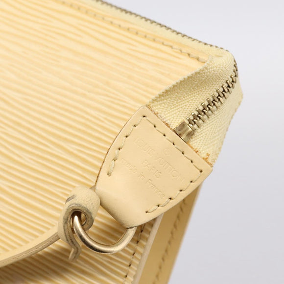 LOUIS VUITTON Epi Pochette Accessoires Pouch Vanilla M5294A LV Auth 195523V