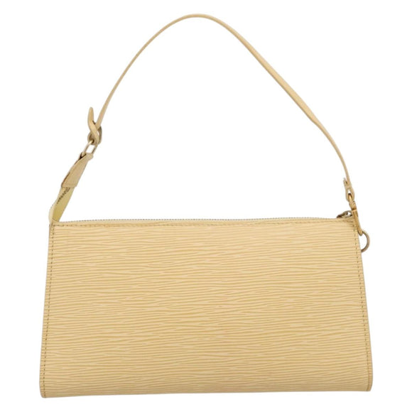 LOUIS VUITTON Epi Pochette Accessoires Pouch Vanilla M5294A LV Auth 195523V