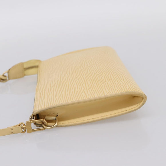 LOUIS VUITTON Epi Pochette Accessoires Pouch Vanilla M5294A LV Auth 195523V