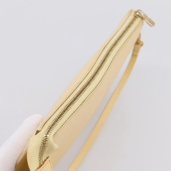 LOUIS VUITTON Epi Pochette Accessoires Pouch Vanilla M5294A LV Auth 195523V