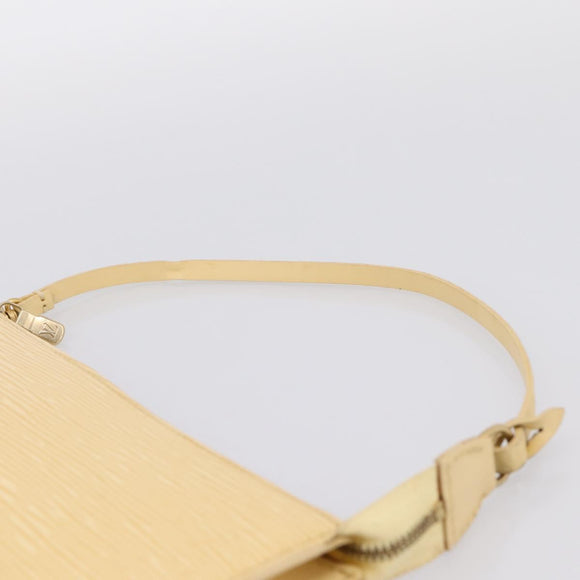 LOUIS VUITTON Epi Pochette Accessoires Pouch Vanilla M5294A LV Auth 195523V