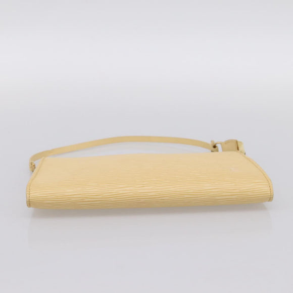 LOUIS VUITTON Epi Pochette Accessoires Pouch Vanilla M5294A LV Auth 195523V