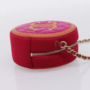 CHANEL Matelasse Chain Shoulder Bag Canvas Pink Gold CC Auth 195524M-4