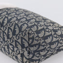 Christian Dior Trotter Canvas Accessory Pouch Navy Gold Auth 195525V-16