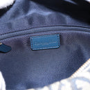 Christian Dior Trotter Canvas Accessory Pouch Navy Gold Auth 195525V-18