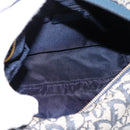Christian Dior Trotter Canvas Accessory Pouch Navy Gold Auth 195525V-10