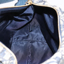 Christian Dior Trotter Canvas Accessory Pouch Navy Gold Auth 195525V-19