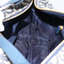 Christian Dior Trotter Canvas Accessory Pouch Navy Gold Auth 195525V-20