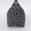 Christian Dior Trotter Canvas Accessory Pouch Navy Gold Auth 195525V-4