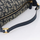 Christian Dior Trotter Canvas Accessory Pouch Navy Gold Auth 195525V-7