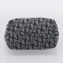 Christian Dior Trotter Canvas Accessory Pouch Navy Gold Auth 195525V-5