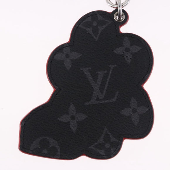 LOUIS VUITTON Sporty Car Vivienne Key Ring Leather Black M00960 LV Auth 195527M