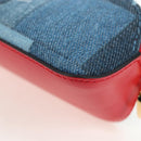 LOUIS VUITTON Monogram Denim Trousse Elizabeth Pen Case Blue GI0444 Auth 195530M-16