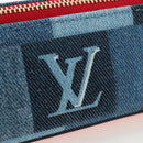 LOUIS VUITTON Monogram Denim Trousse Elizabeth Pen Case Blue GI0444 Auth 195530M-17