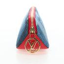 LOUIS VUITTON Monogram Denim Trousse Elizabeth Pen Case Blue GI0444 Auth 195530M-4