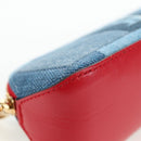 LOUIS VUITTON Monogram Denim Trousse Elizabeth Pen Case Blue GI0444 Auth 195530M-7