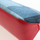LOUIS VUITTON Monogram Denim Trousse Elizabeth Pen Case Blue GI0444 Auth 195530M-14