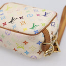 LOUIS VUITTON Monogram Multicolor Trousse Wapity Pouch White M58034 Auth 195531-15