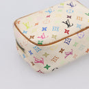 LOUIS VUITTON Monogram Multicolor Trousse Wapity Pouch White M58034 Auth 195531-16