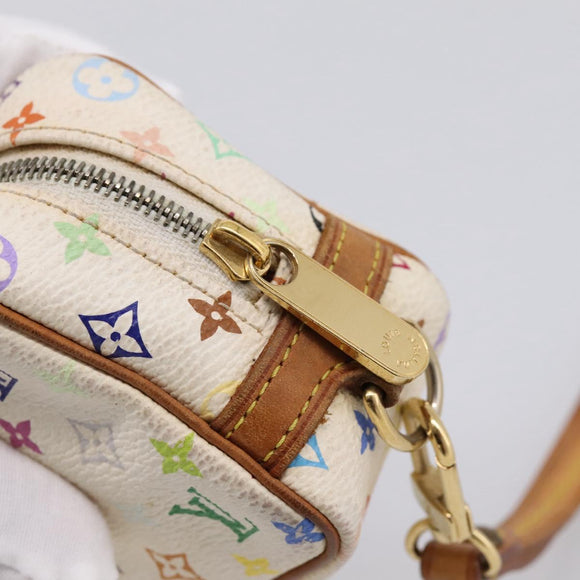 LOUIS VUITTON Monogram Multicolor Trousse Wapity Pouch White M58034 Auth 195531