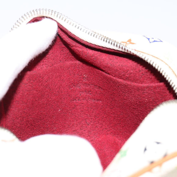 LOUIS VUITTON Monogram Multicolor Trousse Wapity Pouch White M58034 Auth 195531
