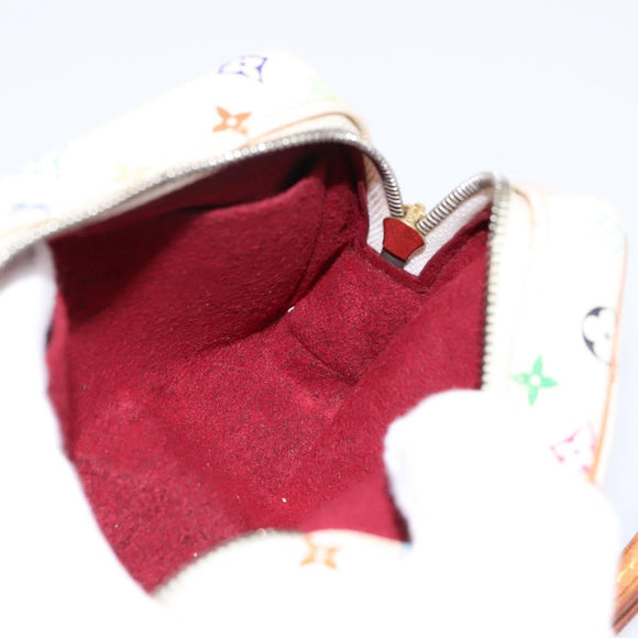 LOUIS VUITTON Monogram Multicolor Trousse Wapity Pouch White M58034 Auth 195531