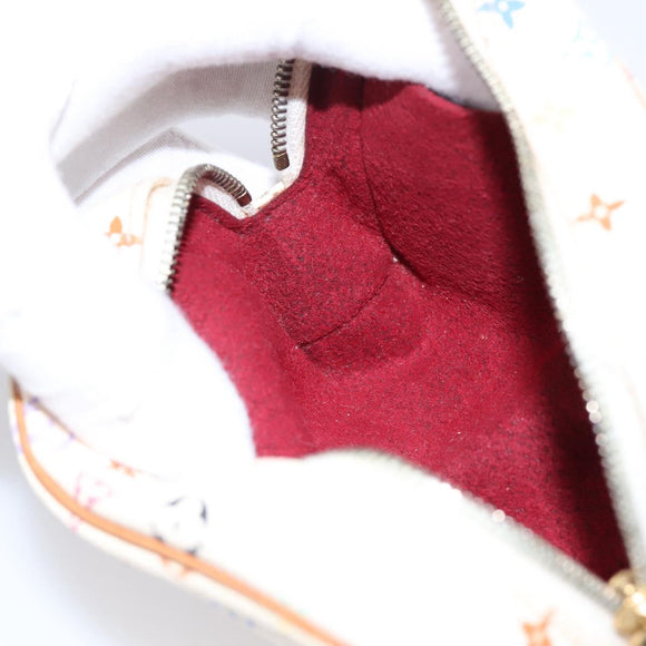 LOUIS VUITTON Monogram Multicolor Trousse Wapity Pouch White M58034 Auth 195531
