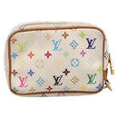 LOUIS VUITTON Monogram Multicolor Trousse Wapity Pouch White M58034 Auth 195531-2