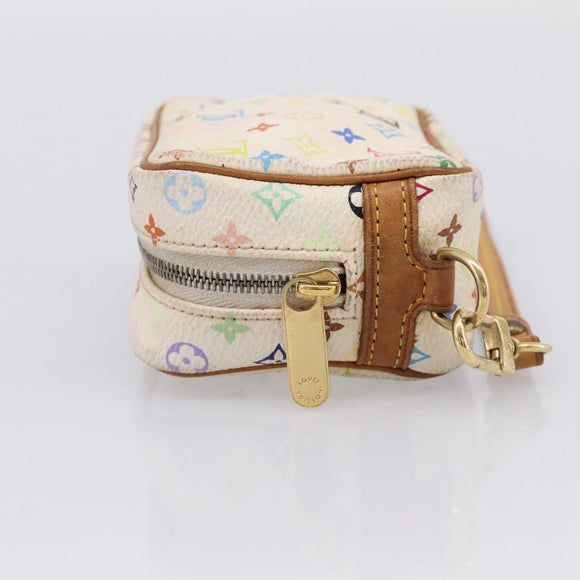 LOUIS VUITTON Monogram Multicolor Trousse Wapity Pouch White M58034 Auth 195531
