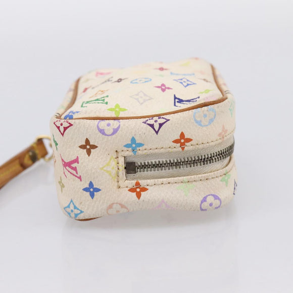 LOUIS VUITTON Monogram Multicolor Trousse Wapity Pouch White M58034 Auth 195531