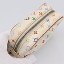 LOUIS VUITTON Monogram Multicolor Trousse Wapity Pouch White M58034 Auth 195531-6