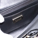 CHANEL Mini Matelasse 20 Chain Bag Lamb Skin Black Gold CC Auth 195535SM-20
