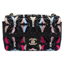 CHANEL Mini Matelasse 20 Chain Bag Lamb Skin Black Gold CC Auth 195535SM-13