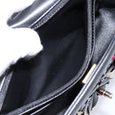 CHANEL Mini Matelasse 20 Chain Bag Lamb Skin Black Gold CC Auth 195535SM-24