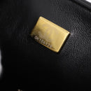 CHANEL Mini Matelasse 20 Chain Bag Lamb Skin Black Gold CC Auth 195535SM-11