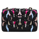 CHANEL Mini Matelasse 20 Chain Bag Lamb Skin Black Gold CC Auth 195535SM-2