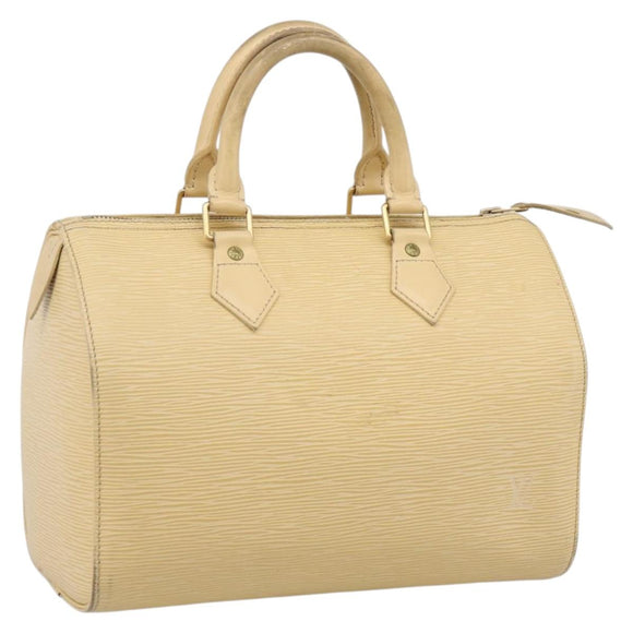 LOUIS VUITTON Epi Speedy 25 Hand Bag Vanilla M4301A LV Auth 195536