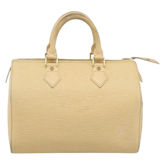 LOUIS VUITTON Epi Speedy 25 Hand Bag Vanilla M4301A LV Auth 195536