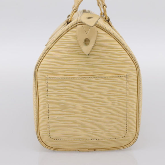 LOUIS VUITTON Epi Speedy 25 Hand Bag Vanilla M4301A LV Auth 195536