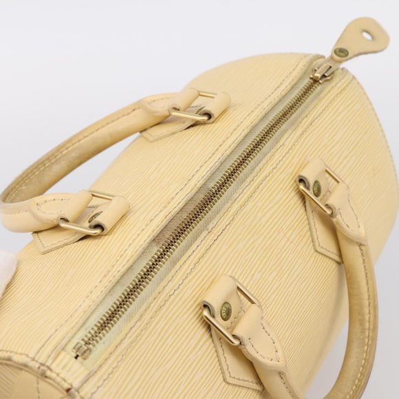 LOUIS VUITTON Epi Speedy 25 Hand Bag Vanilla M4301A LV Auth 195536